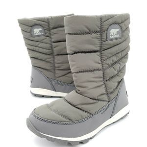 Sorel Whitney Womens Quilted Waterproof Winter Boots 6 Gray Fleece Lined Outdoor